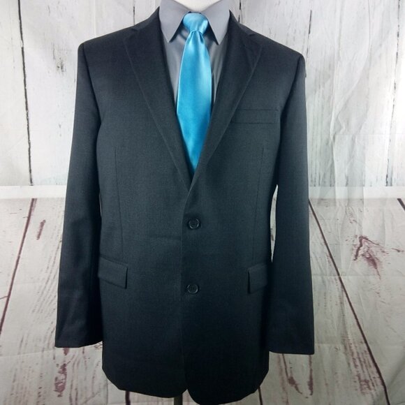 Brooks Brothers 1818 Regent Fit Estrato Italy 42L Charcoal 2pc Suit 31x3… - Picture 2 of 16